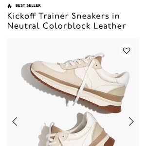Madewell Sneakers, Neutral Colorblock Leather